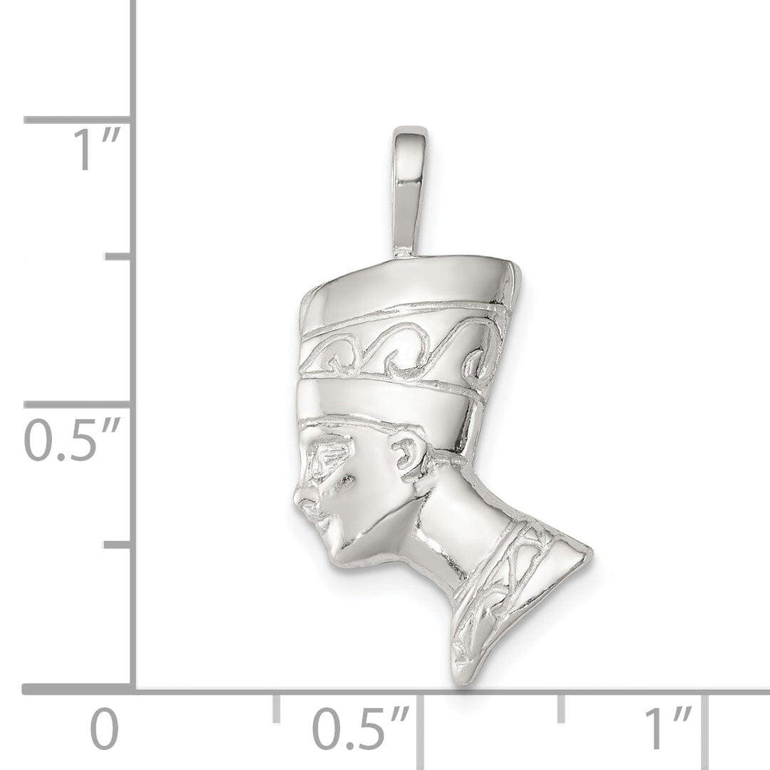 Lovely Rita's Pendants & Charms Sterling Silver Polish Finished Nefertiti Charm