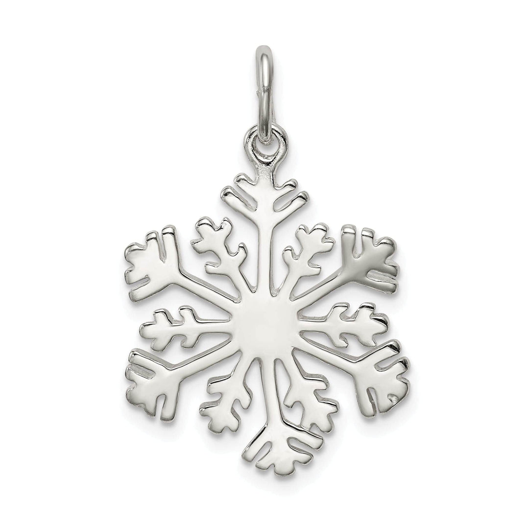 Lovely Rita's Pendants & Charms Sterling Silver Polish Snowflake Charm Pendant