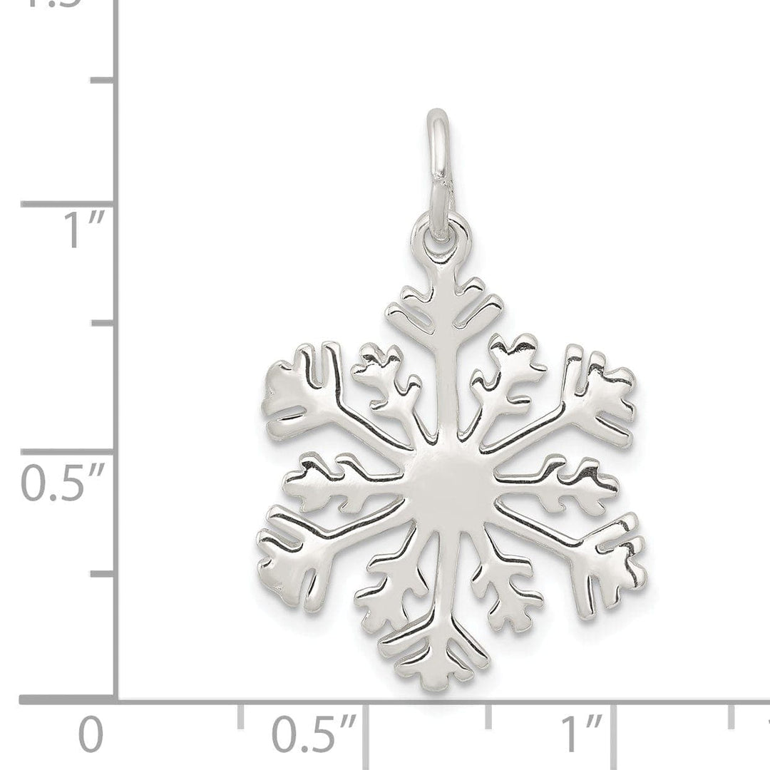 Lovely Rita's Pendants & Charms Sterling Silver Polish Snowflake Charm Pendant