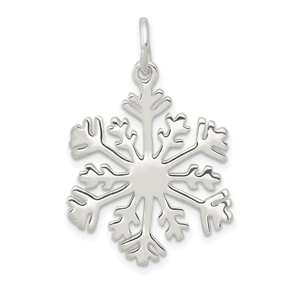 Lovely Rita's Pendants & Charms Sterling Silver Polish Snowflake Charm Pendant