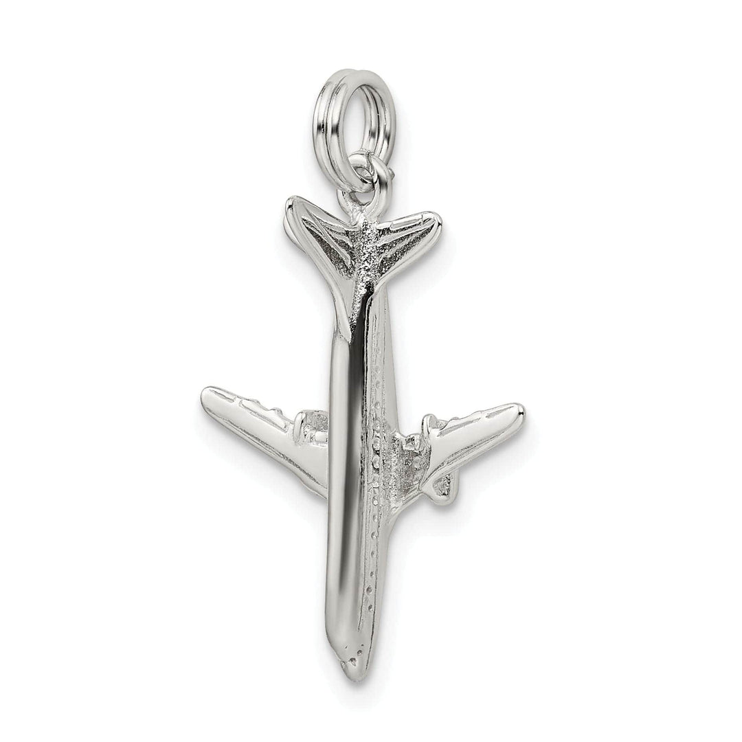 Lovely Rita's Pendants & Charms Sterling Silver Polished 3-D Airplane Pendant