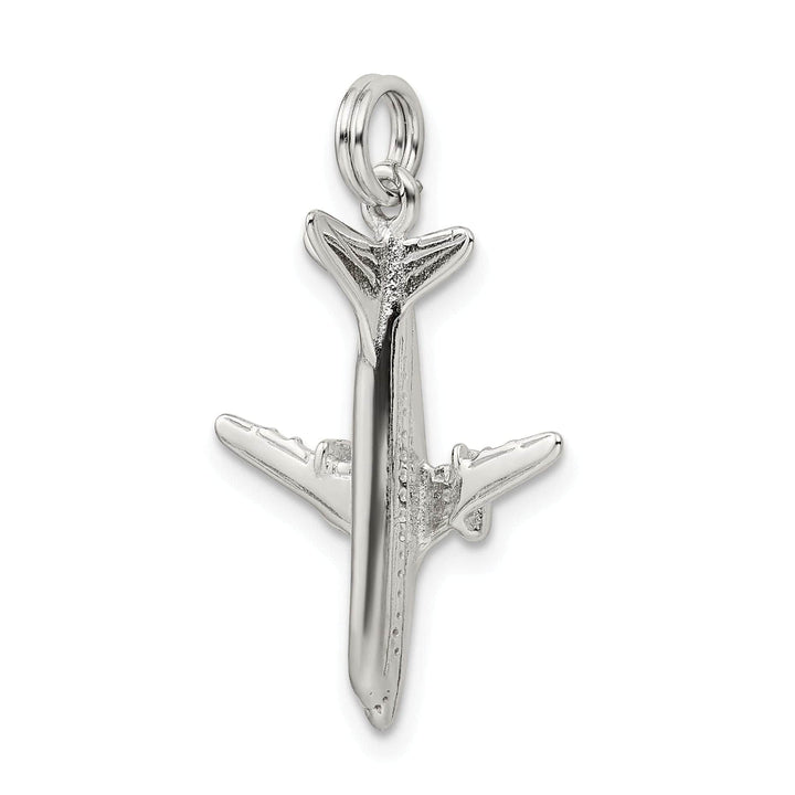 Lovely Rita's Pendants & Charms Sterling Silver Polished 3-D Airplane Pendant