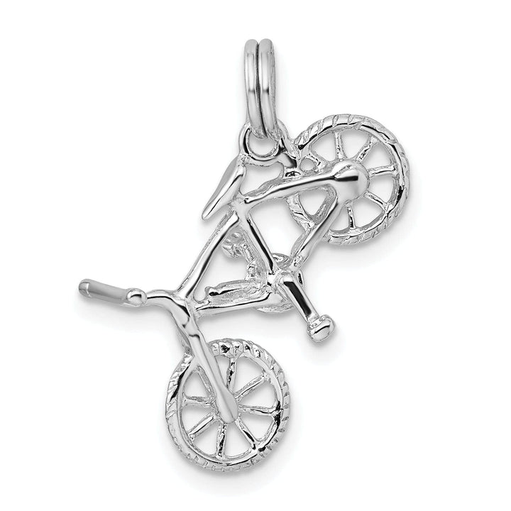 Lovely Rita's Pendants & Charms Sterling Silver Polished 3-D Bicycle Pendant
