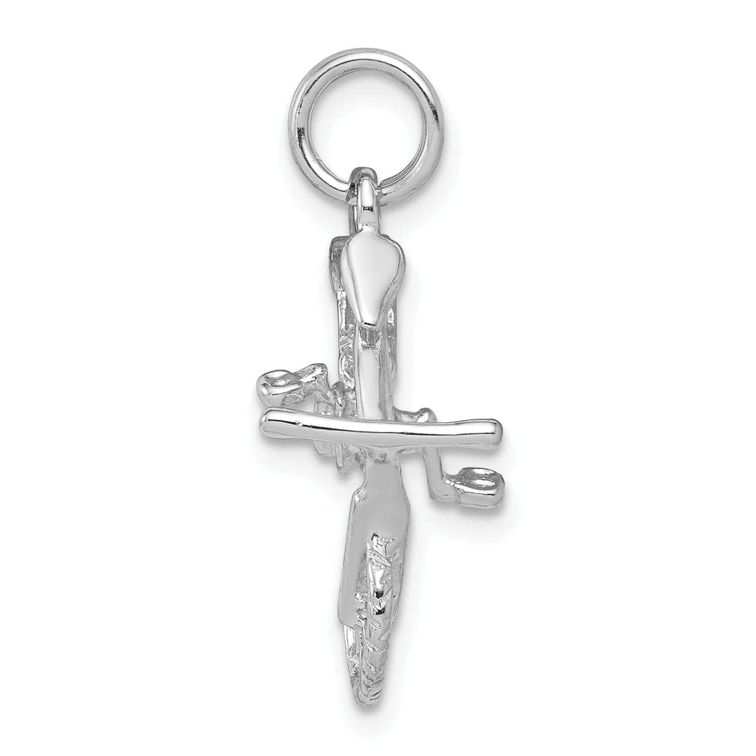 Lovely Rita's Pendants & Charms Sterling Silver Polished 3-D Bicycle Pendant