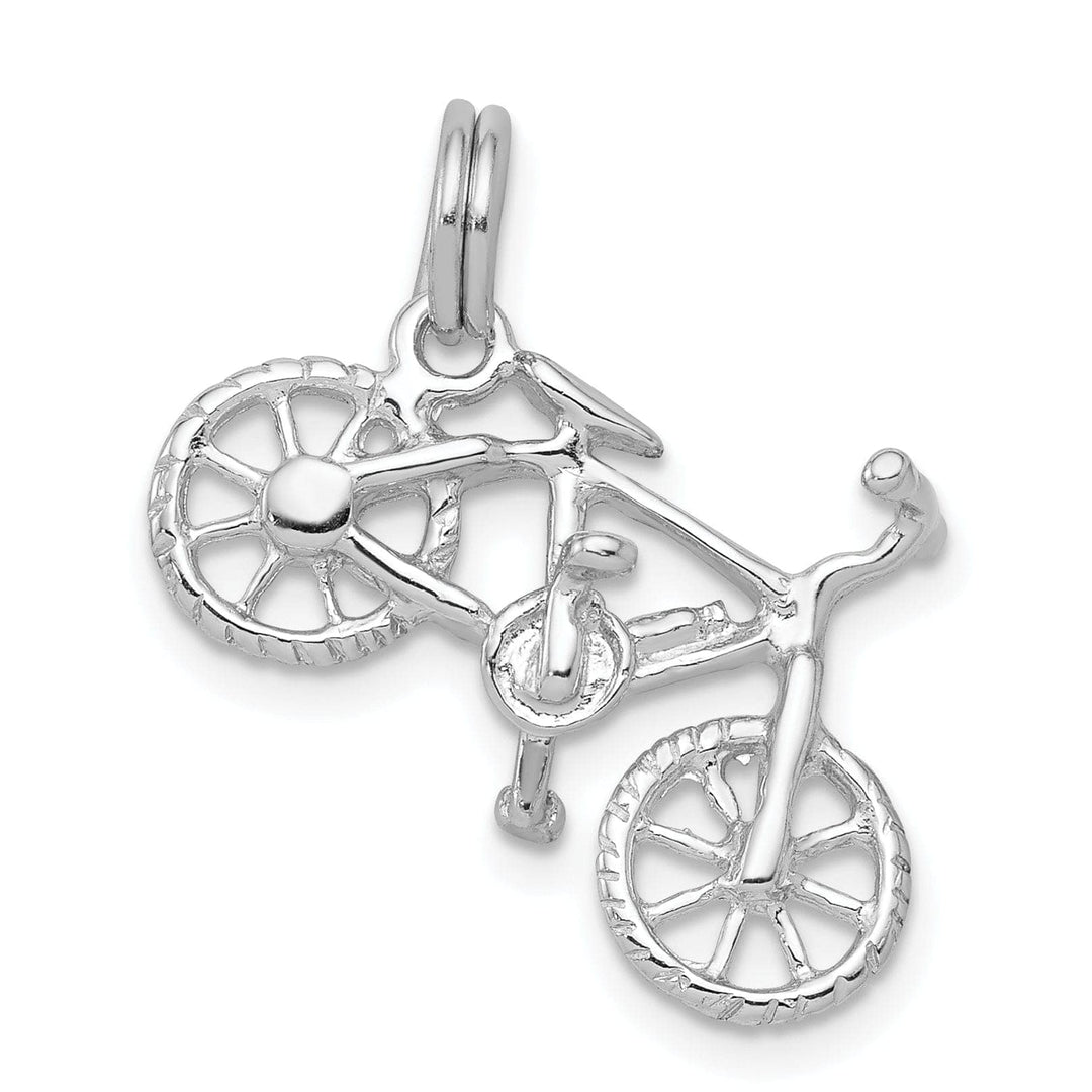 Lovely Rita's Pendants & Charms Sterling Silver Polished 3-D Bicycle Pendant
