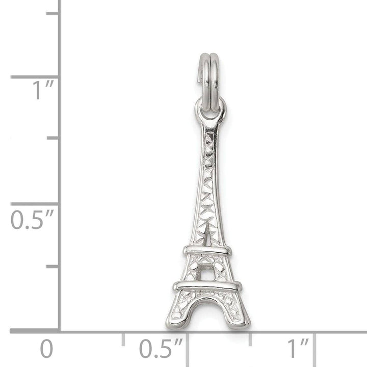 Lovely Rita's Pendants & Charms Sterling Silver Polished 3-D Eiffel Tower Charm