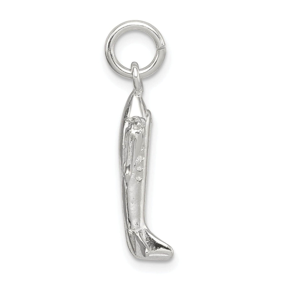 Lovely Rita's Pendants & Charms Sterling Silver Polished 3 D Jet Charm Pendant