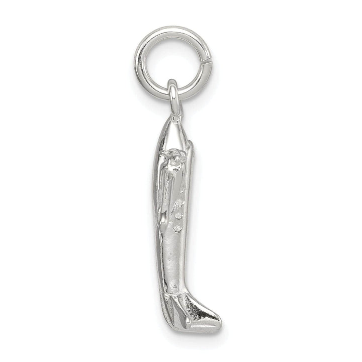 Lovely Rita's Pendants & Charms Sterling Silver Polished 3 D Jet Charm Pendant