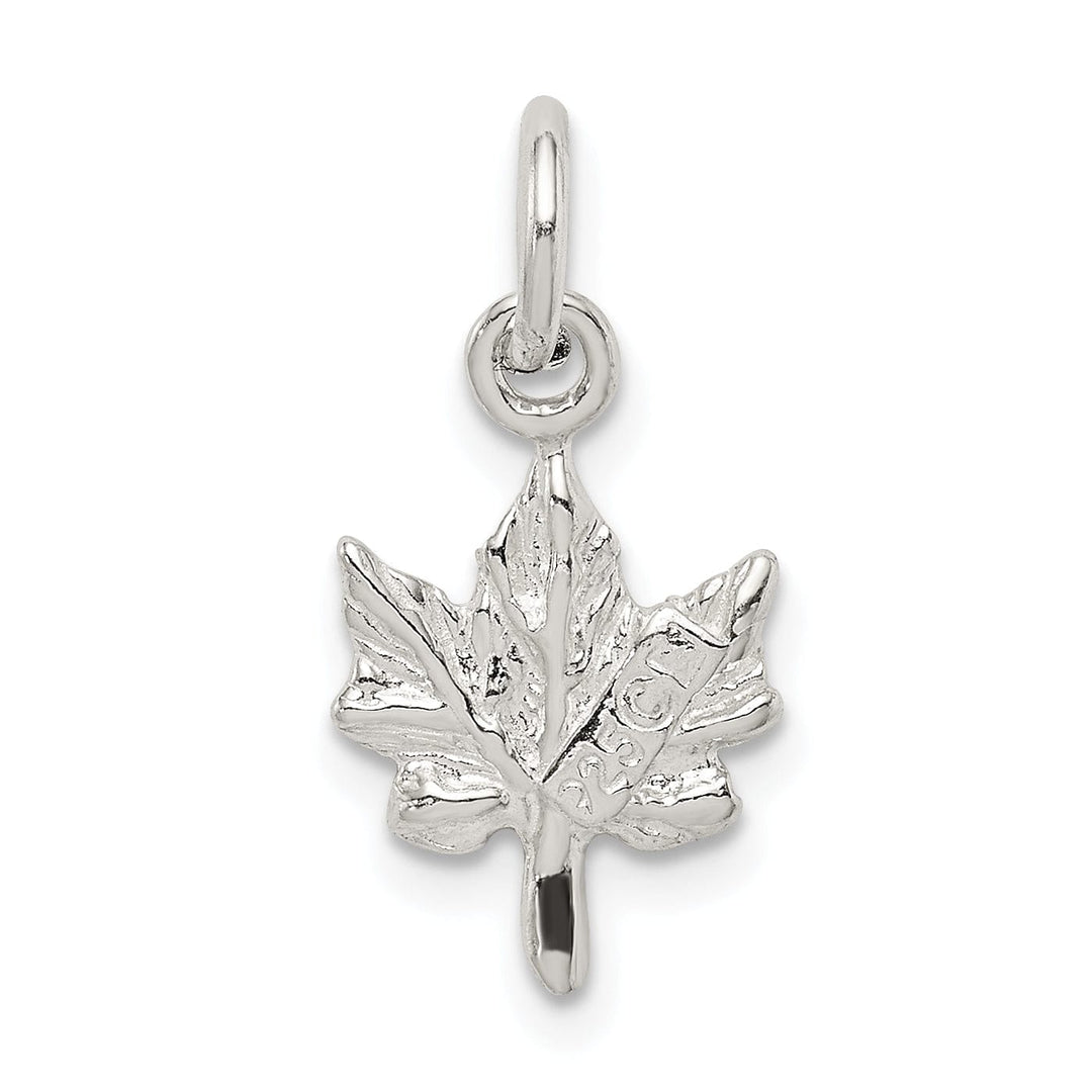 Lovely Rita's Pendants & Charms Sterling Silver Polished 3-D Maple Leaf Charm