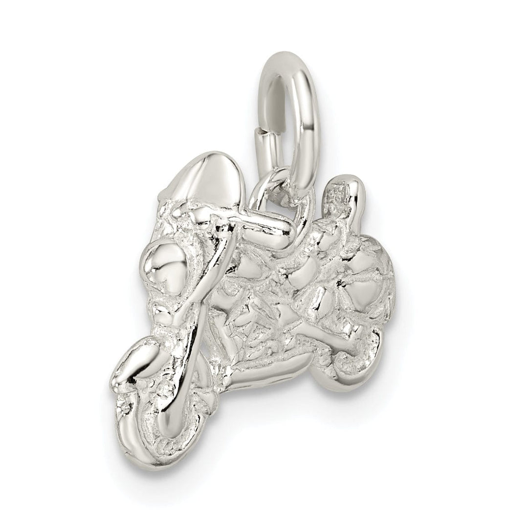Lovely Rita's Pendants & Charms Sterling Silver Polished 3 D Motorcycle Pendant