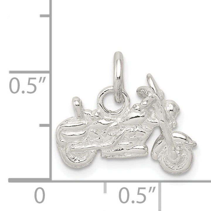 Lovely Rita's Pendants & Charms Sterling Silver Polished 3 D Motorcycle Pendant