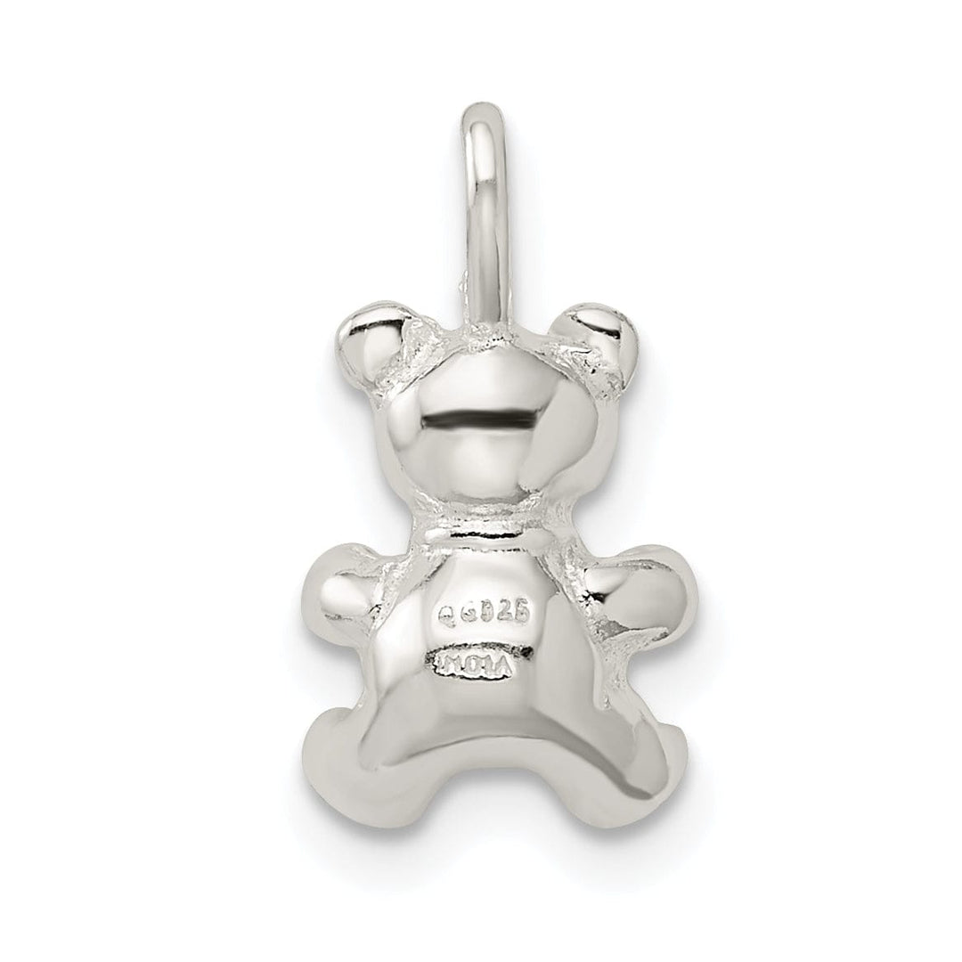 Lovely Rita's Pendants & Charms Sterling Silver Polished 3-D Teddy Bear Charm