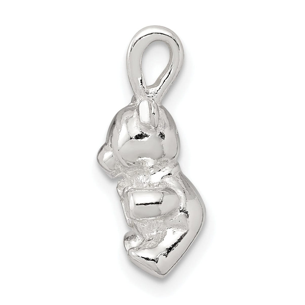 Lovely Rita's Pendants & Charms Sterling Silver Polished 3-D Teddy Bear Charm