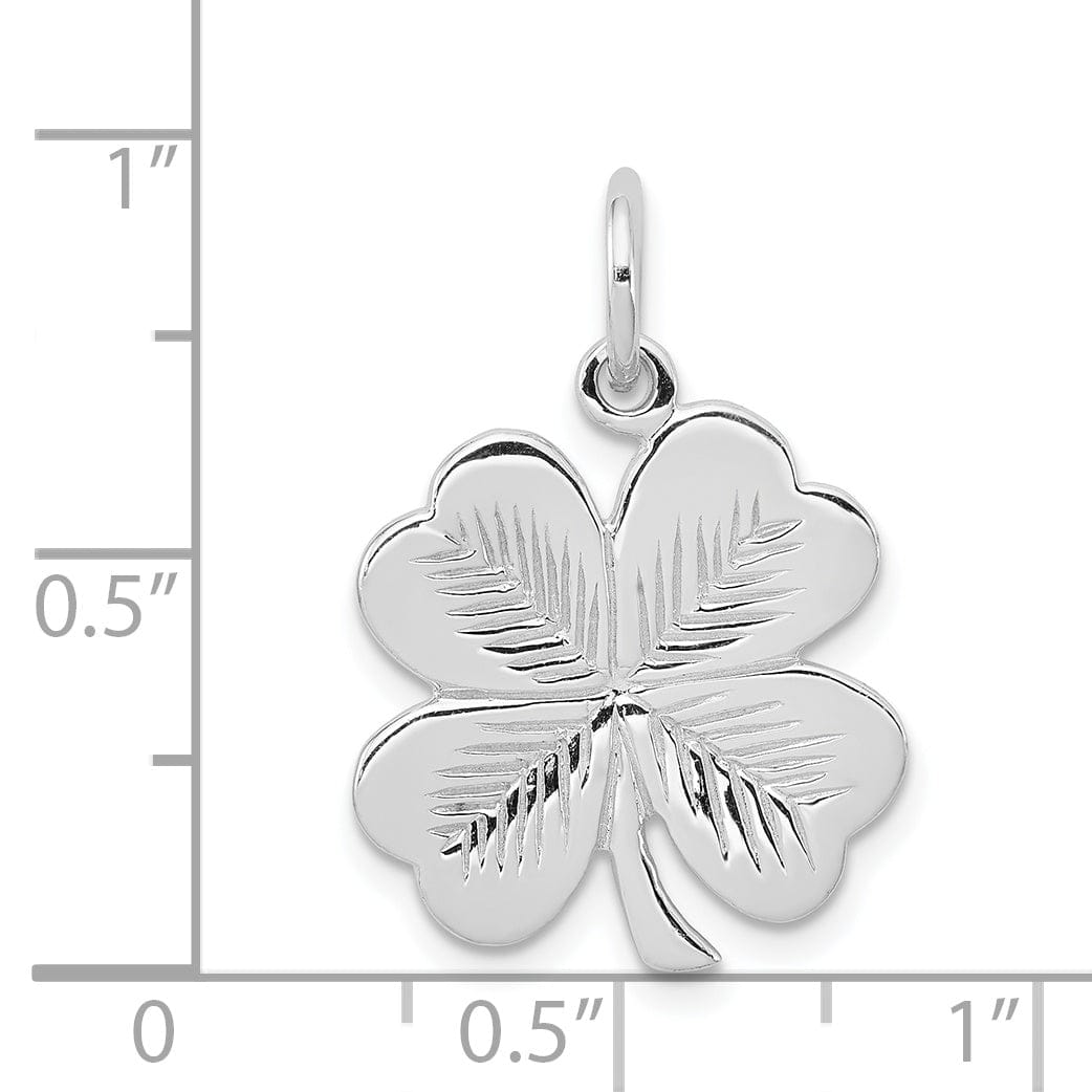 Lovely Rita's Pendants & Charms Sterling Silver Polished 4 Leaf Clover Charm
