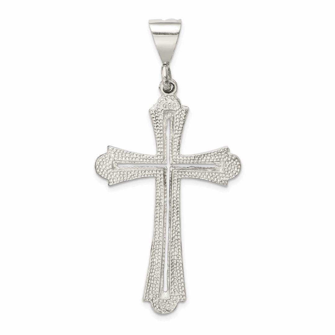 Lovely Rita's Pendants & Charms Sterling Silver Polished Budded Cross Pendant