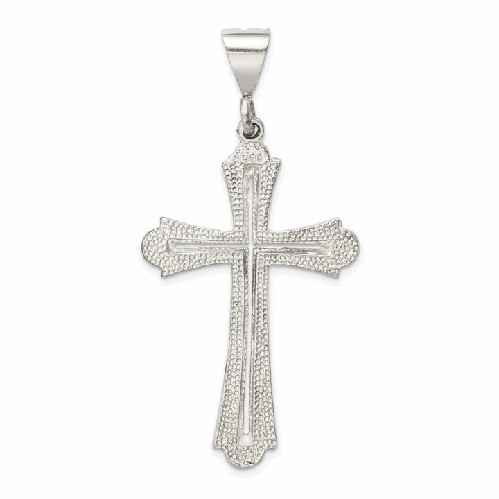 Lovely Rita's Pendants & Charms Sterling Silver Polished Budded Cross Pendant