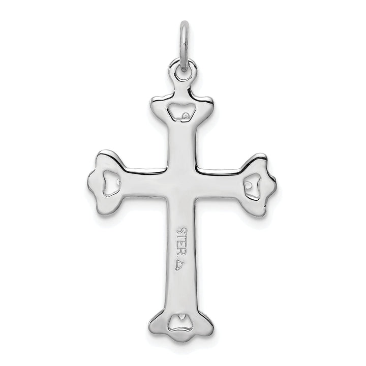 Lovely Rita's Pendants & Charms Sterling Silver Polished Budded Cross Pendant