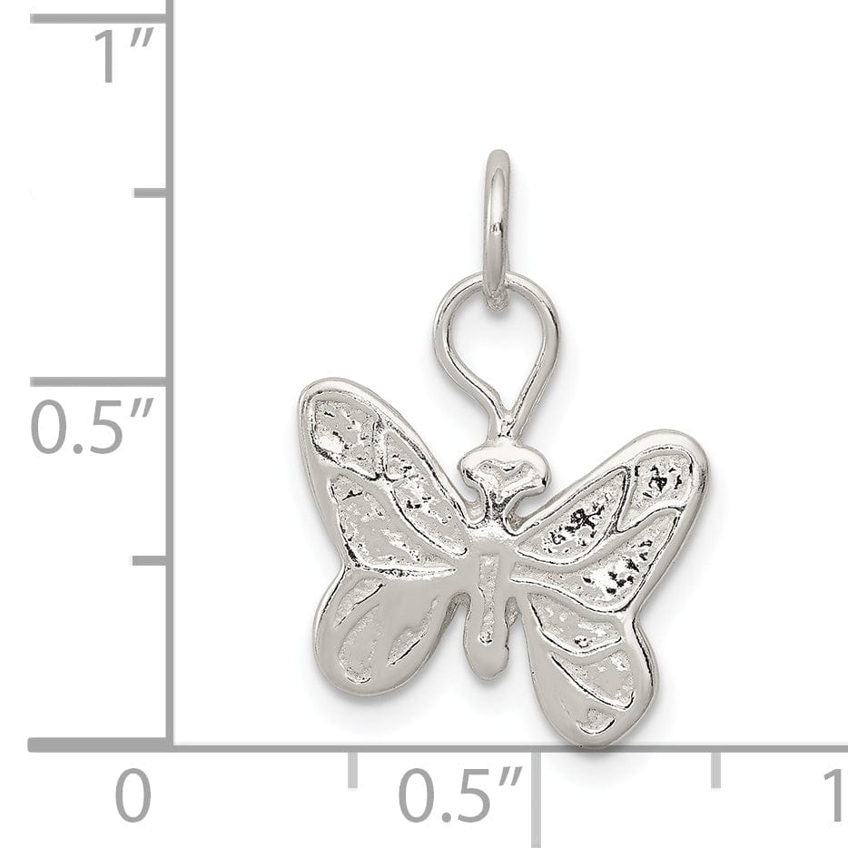 Lovely Rita's Pendants & Charms Sterling Silver Polished Butterfly Charm
