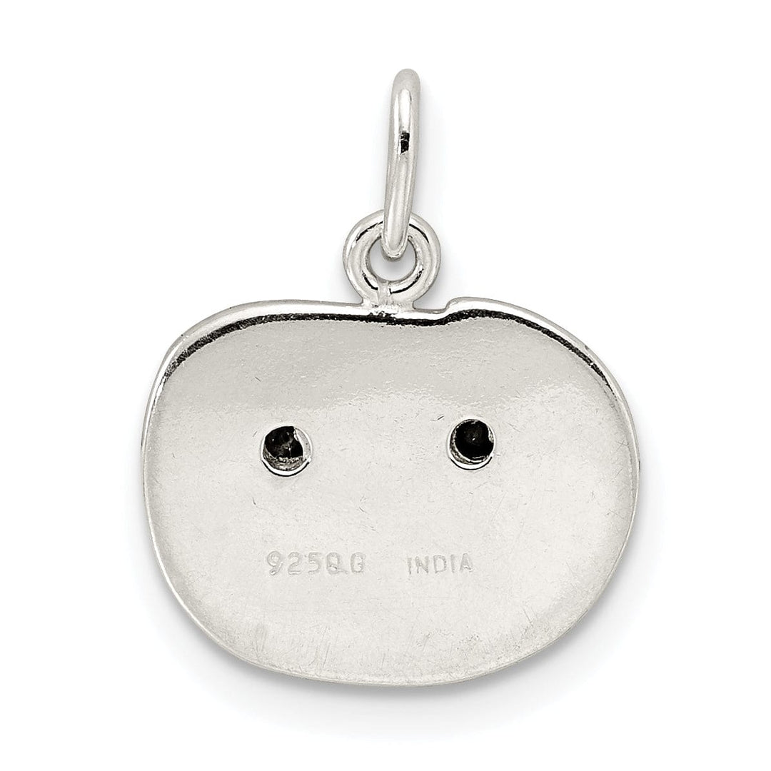 Lovely Rita's Pendants & Charms Sterling Silver Polished Enamel Pumpkin Pendant