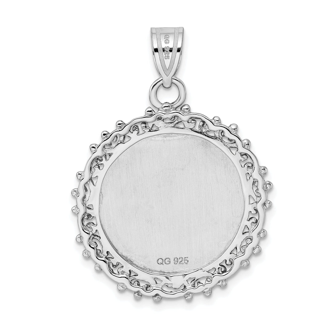 Lovely Rita's Pendants & Charms Sterling Silver Polished Fancy Round Pendant