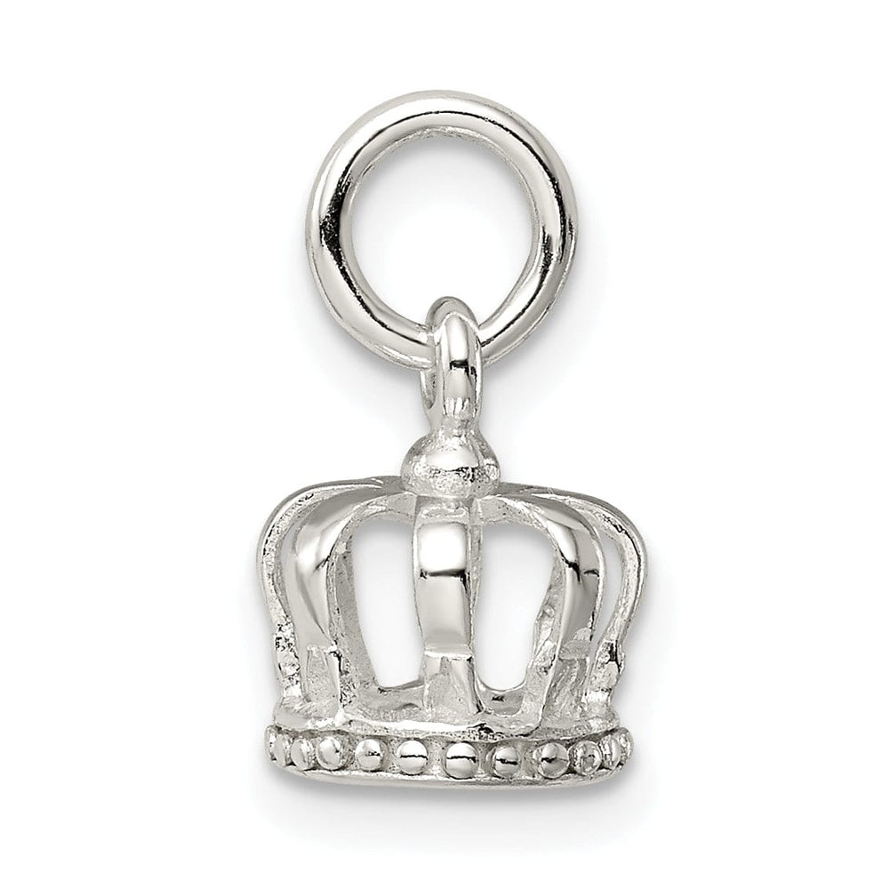 Lovely Rita's Pendants & Charms Sterling Silver Polished Finish 3-D Crown Charm