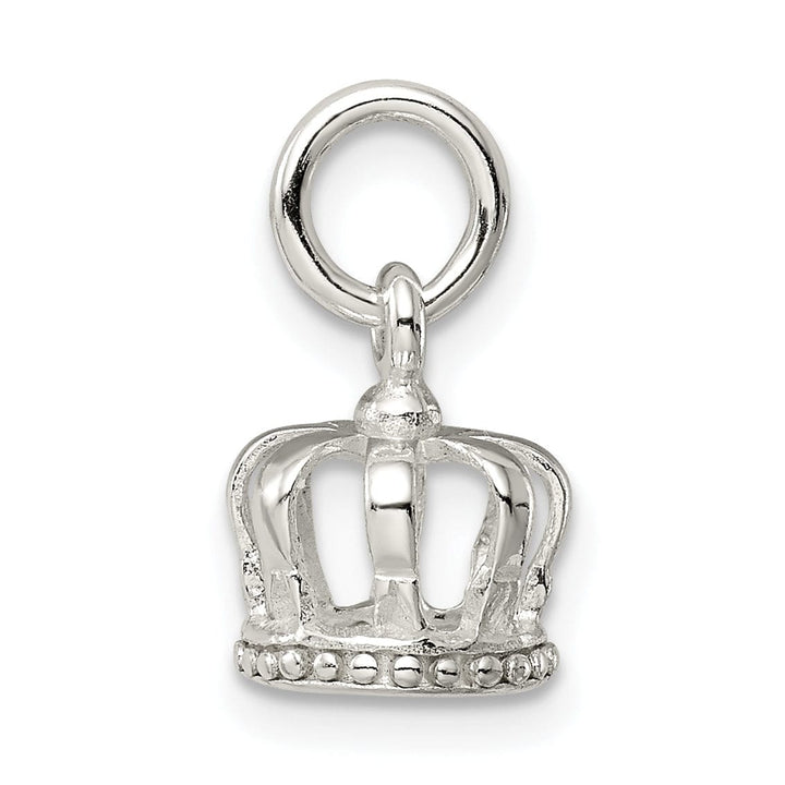 Lovely Rita's Pendants & Charms Sterling Silver Polished Finish 3-D Crown Charm