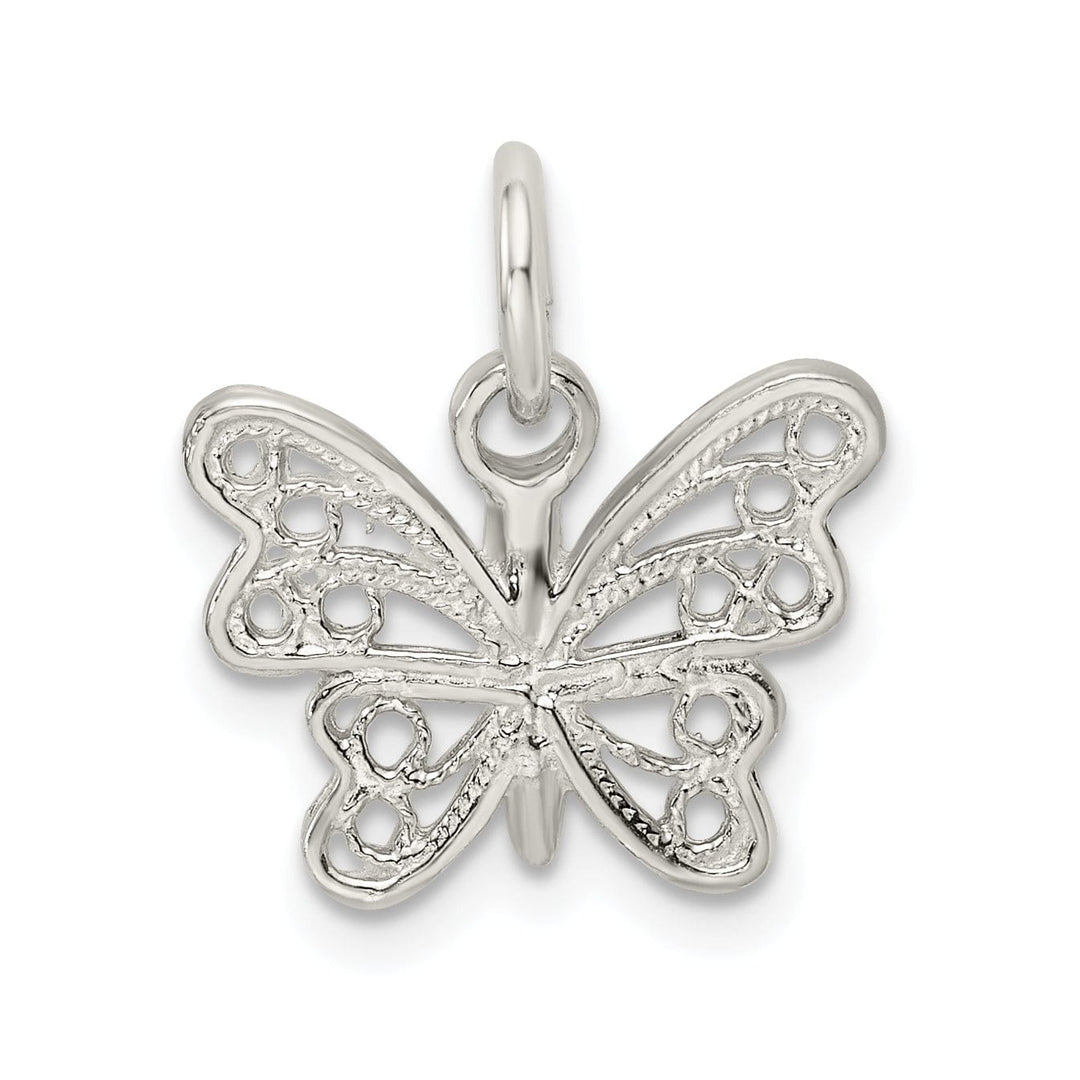Lovely Rita's Pendants & Charms Sterling Silver Polished Finish Butterfly Charm