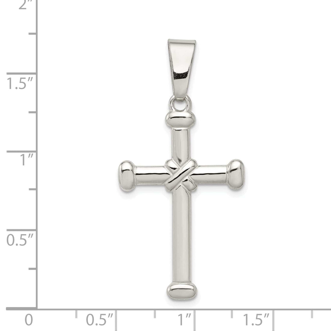Lovely Rita's Pendants & Charms Sterling Silver Polished Finish Cross Pendant