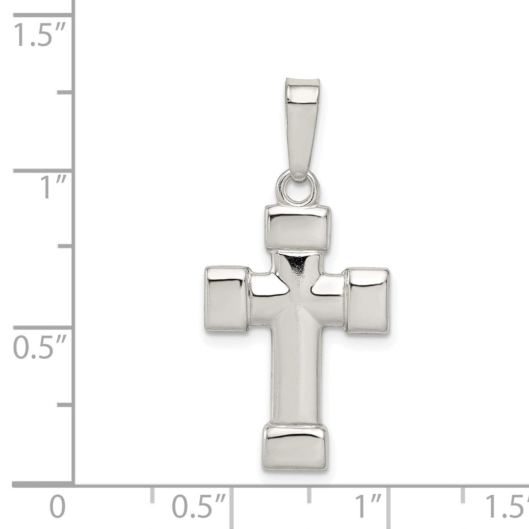Lovely Rita's Pendants & Charms Sterling Silver Polished Finish Cross Pendant