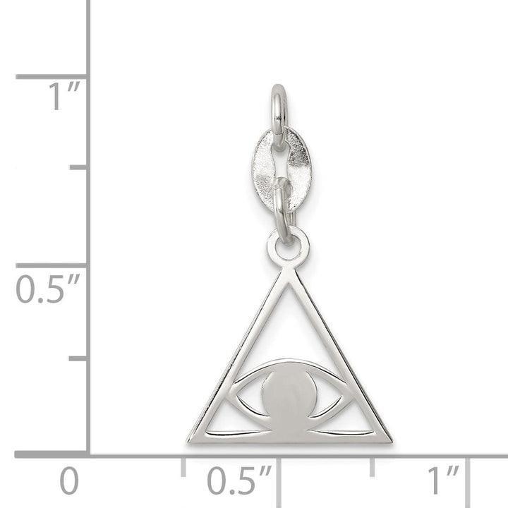 Lovely Rita's Pendants & Charms Sterling Silver Polished Finish Evil Eye Charm