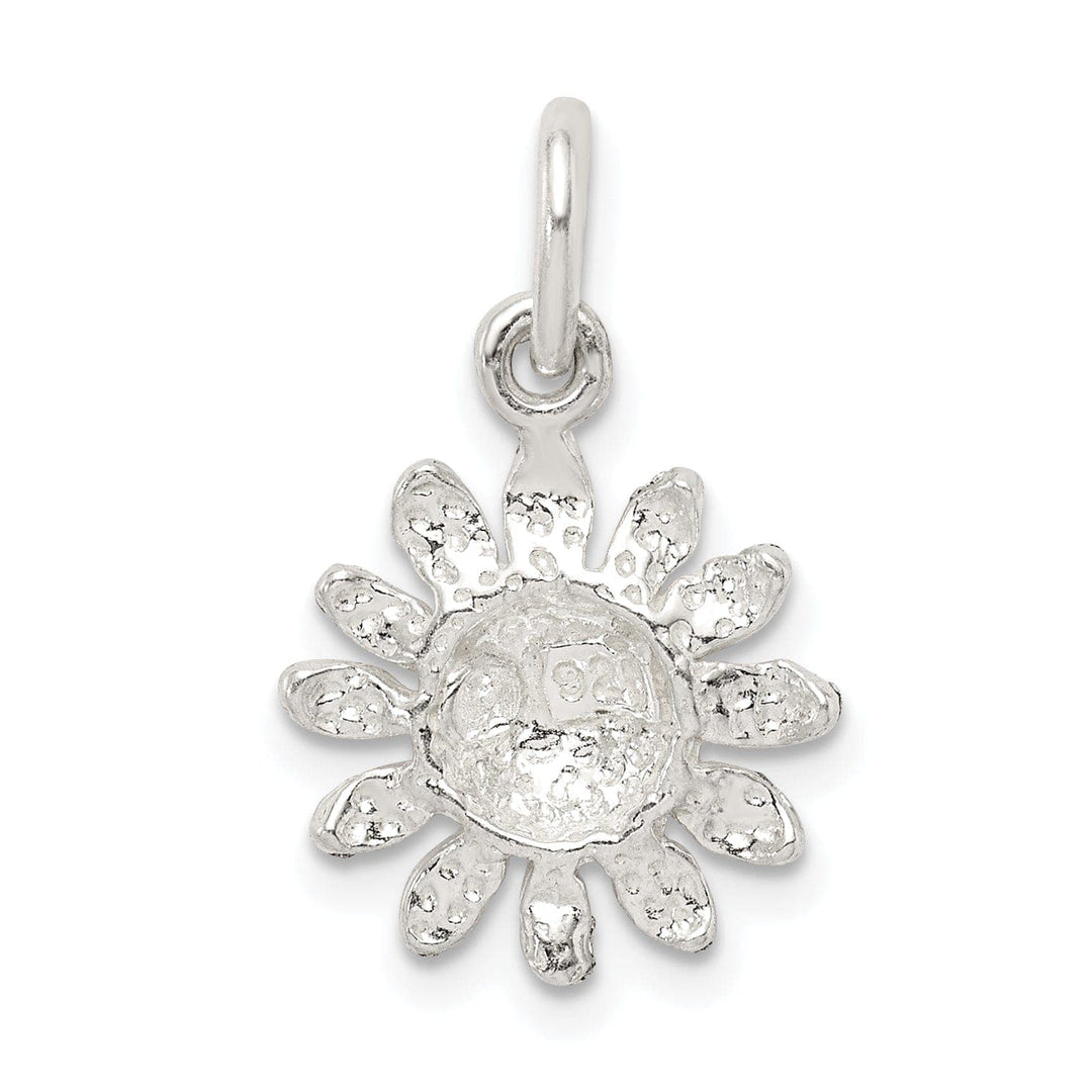 Lovely Rita's Pendants & Charms Sterling Silver Polished Finish Floral Charm