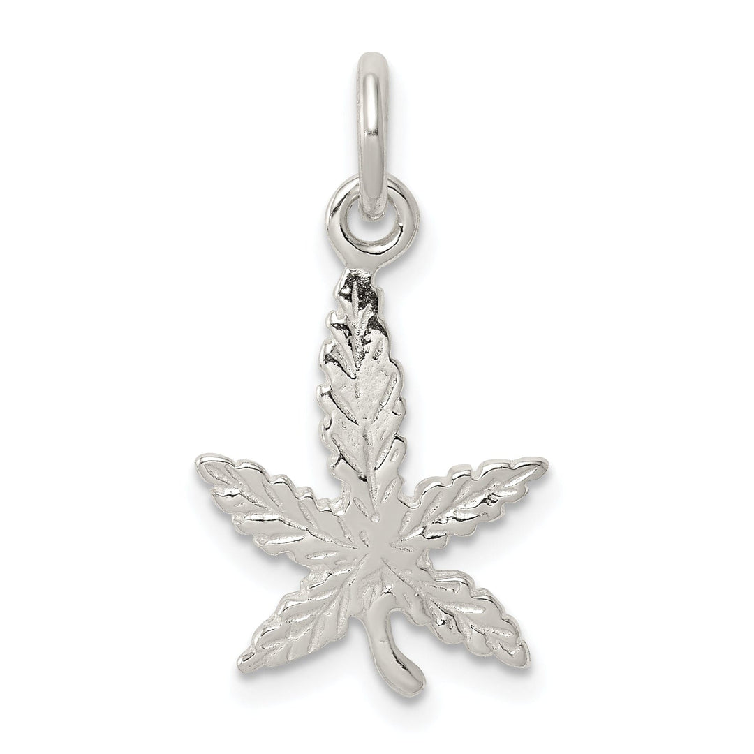 Lovely Rita's Pendants & Charms Sterling Silver Polished Finish Leaf Charm