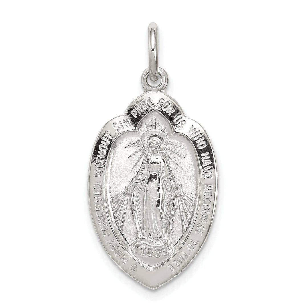 Lovely Rita's Pendants & Charms Sterling Silver Polished Finish Miraculous Medal Pendant