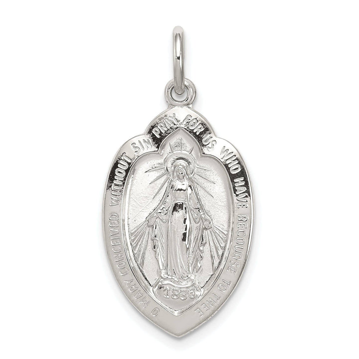 Lovely Rita's Pendants & Charms Sterling Silver Polished Finish Miraculous Medal Pendant