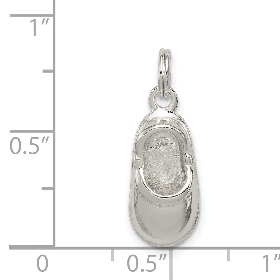 Lovely Rita's Pendants & Charms Sterling Silver Polished Finish Shoe Charm