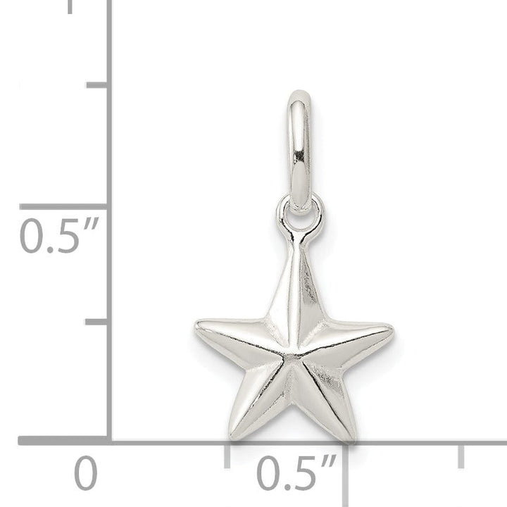 Lovely Rita's Pendants & Charms Sterling Silver Polished Finish Star Charm