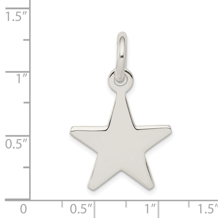Lovely Rita's Pendants & Charms Sterling Silver Polished Finish Star Charm