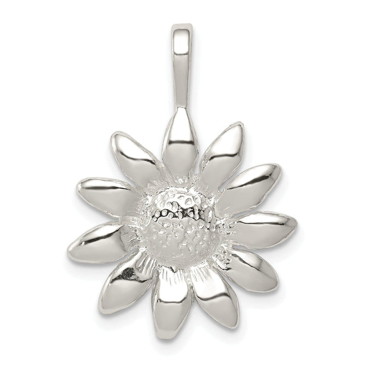 Lovely Rita's Pendants & Charms Sterling Silver Polished Finish Sunflower Charm