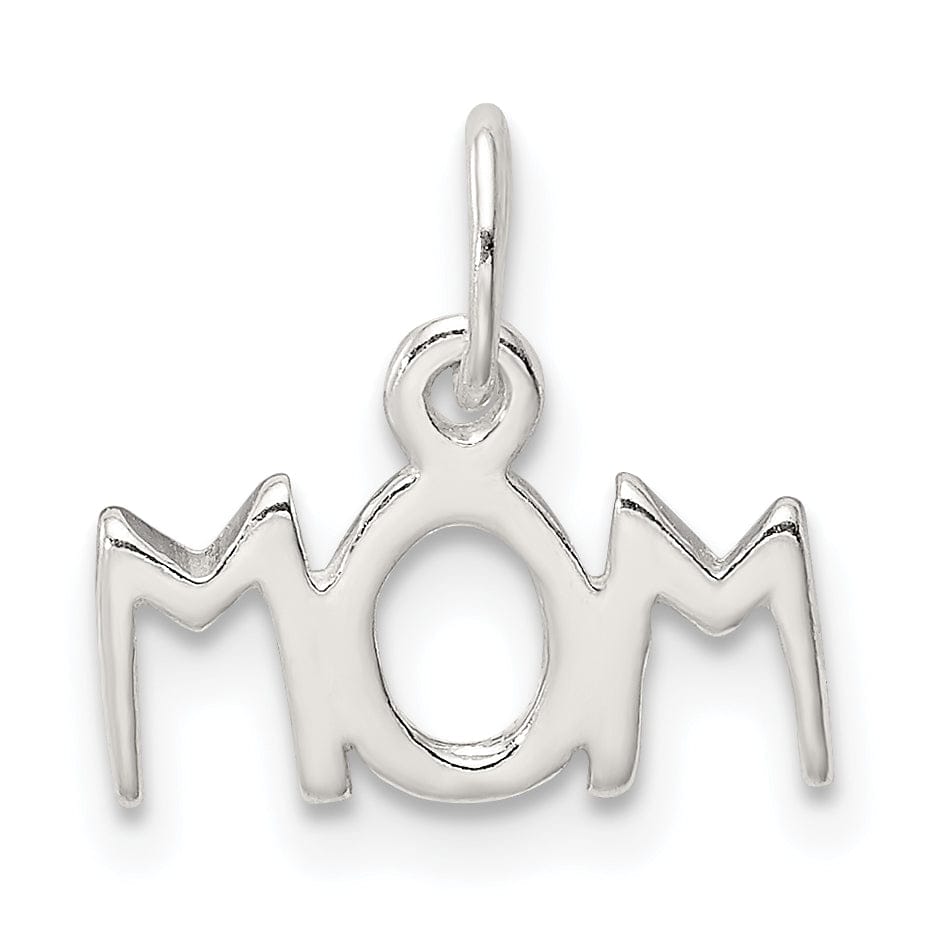 Lovely Rita's Pendants & Charms Sterling Silver Polished Flat Mom Charm pendant