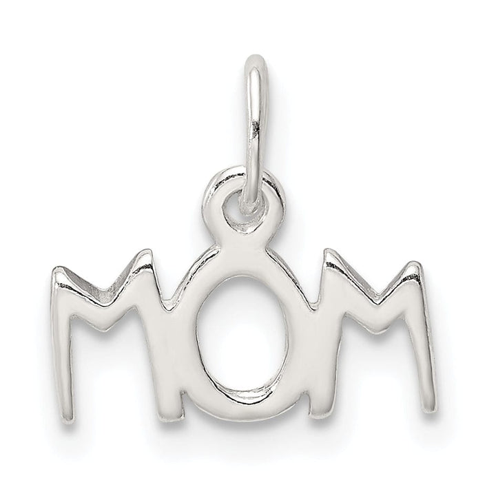 Lovely Rita's Pendants & Charms Sterling Silver Polished Flat Mom Charm pendant