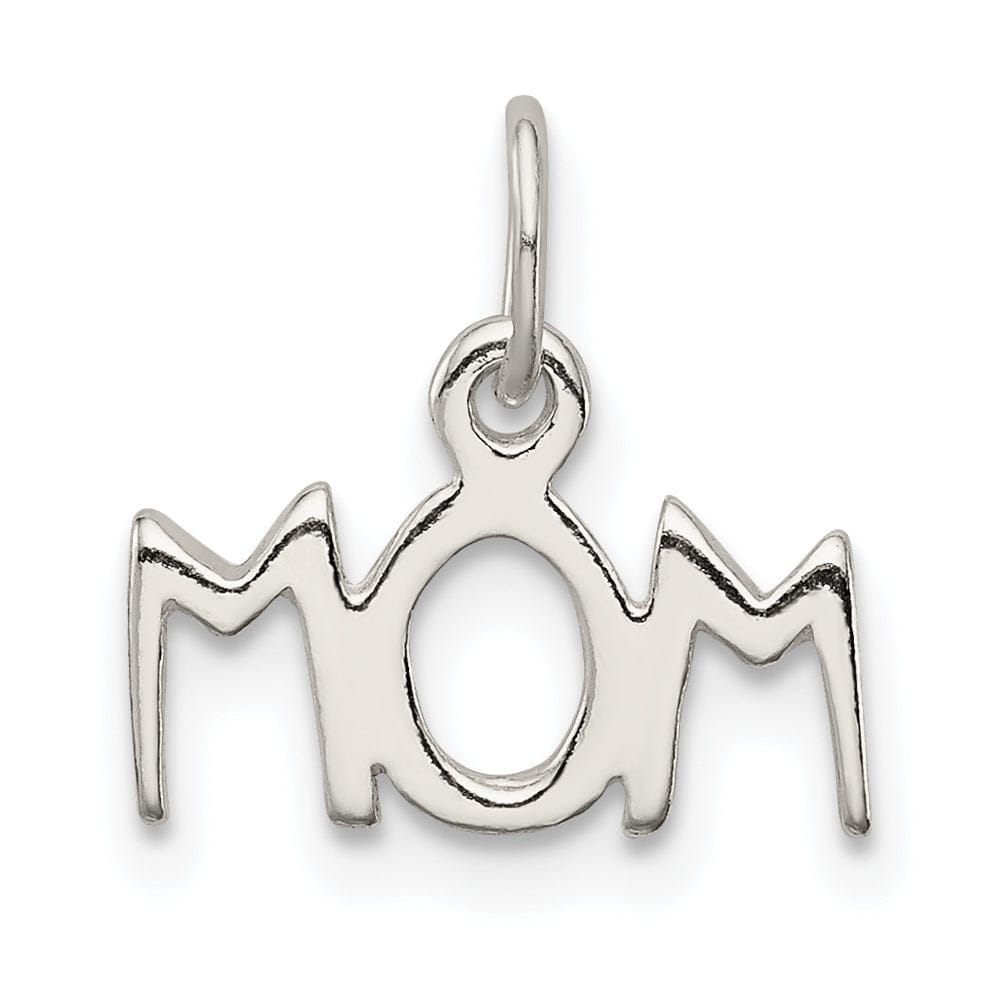 Lovely Rita's Pendants & Charms Sterling Silver Polished Flat Mom Charm pendant