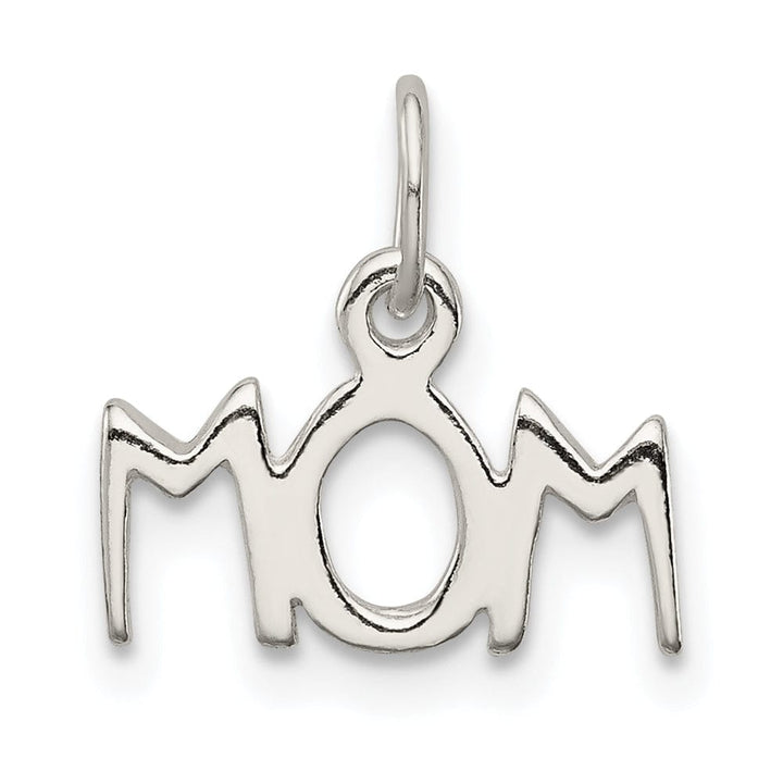 Lovely Rita's Pendants & Charms Sterling Silver Polished Flat Mom Charm pendant
