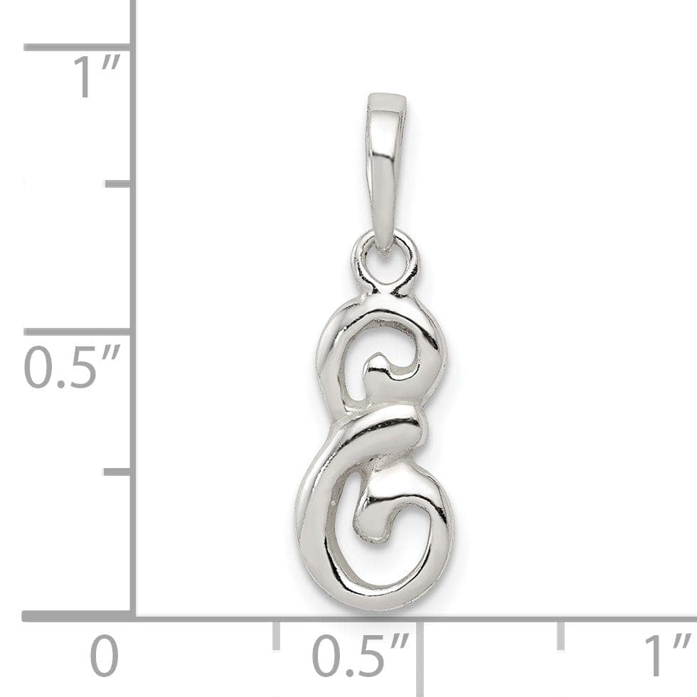 Lovely Rita's Pendants & Charms Sterling Silver Polished Initial E Pendant