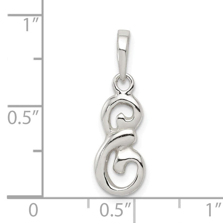 Lovely Rita's Pendants & Charms Sterling Silver Polished Initial E Pendant