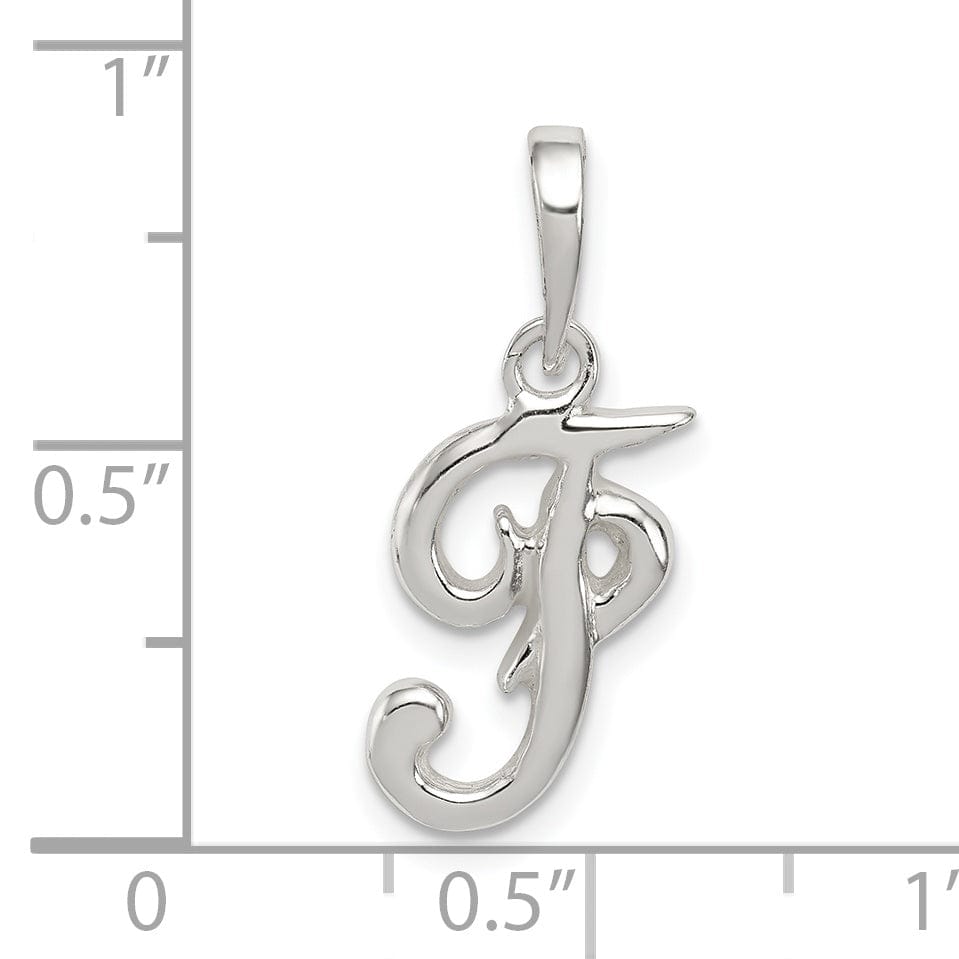 Lovely Rita's Pendants & Charms Sterling Silver Polished Initial F Pendant