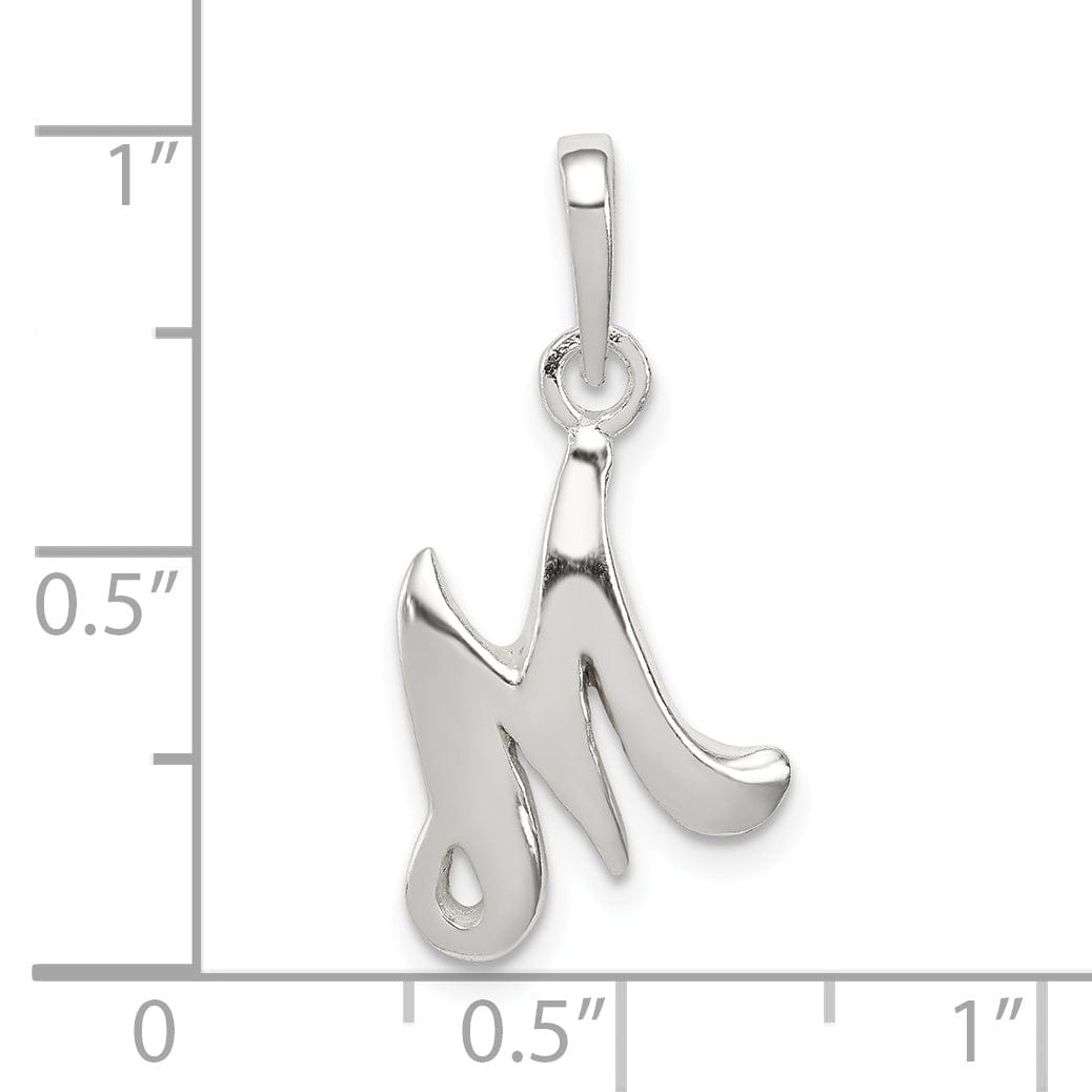 Lovely Rita's Pendants & Charms Sterling Silver Polished Initial M Pendant