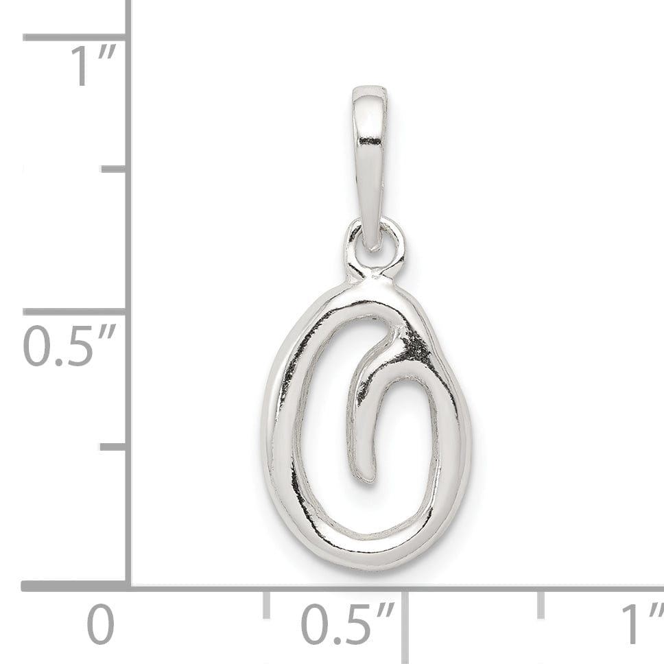 Lovely Rita's Pendants & Charms Sterling Silver Polished Initial O Pendant