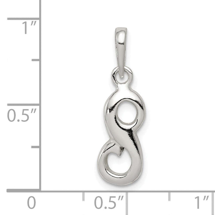 Lovely Rita's Pendants & Charms Sterling Silver Polished Initial S Pendant