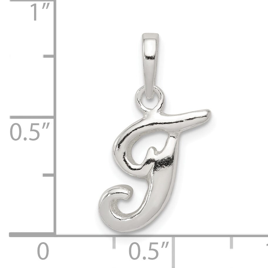 Lovely Rita's Pendants & Charms Sterling Silver Polished Initial T Pendant