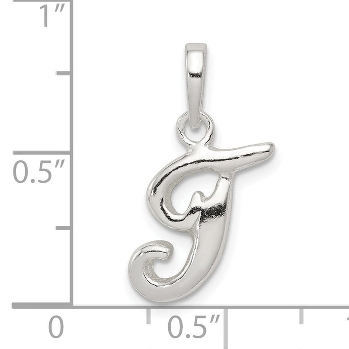 Lovely Rita's Pendants & Charms Sterling Silver Polished Initial T Pendant